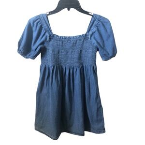 Gap Kids Chambray Jean Girls Dress Size Small 6-7 Years